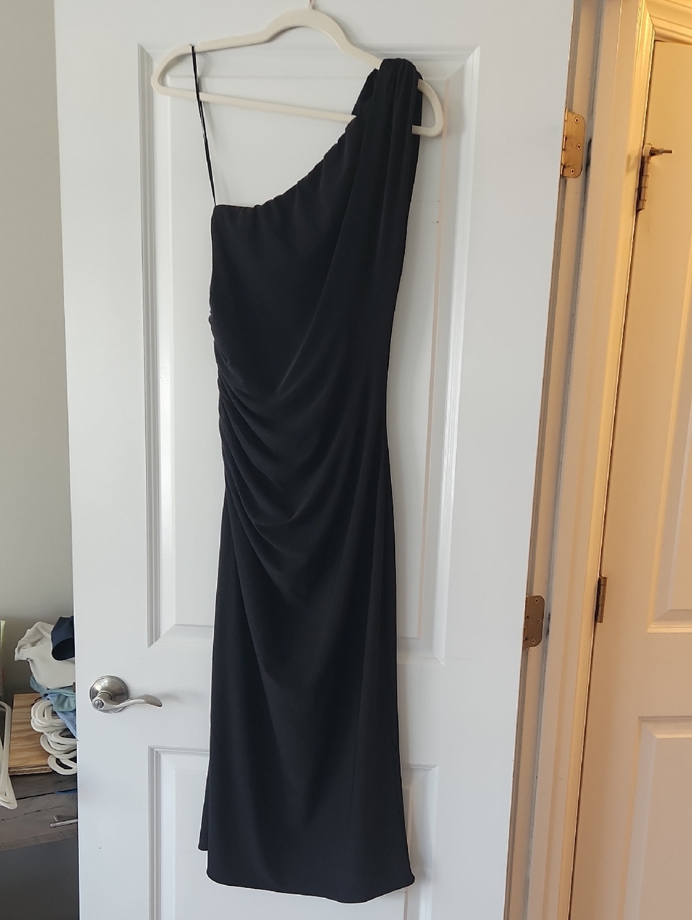 One-Shoulder Black Dress